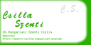 csilla szenti business card